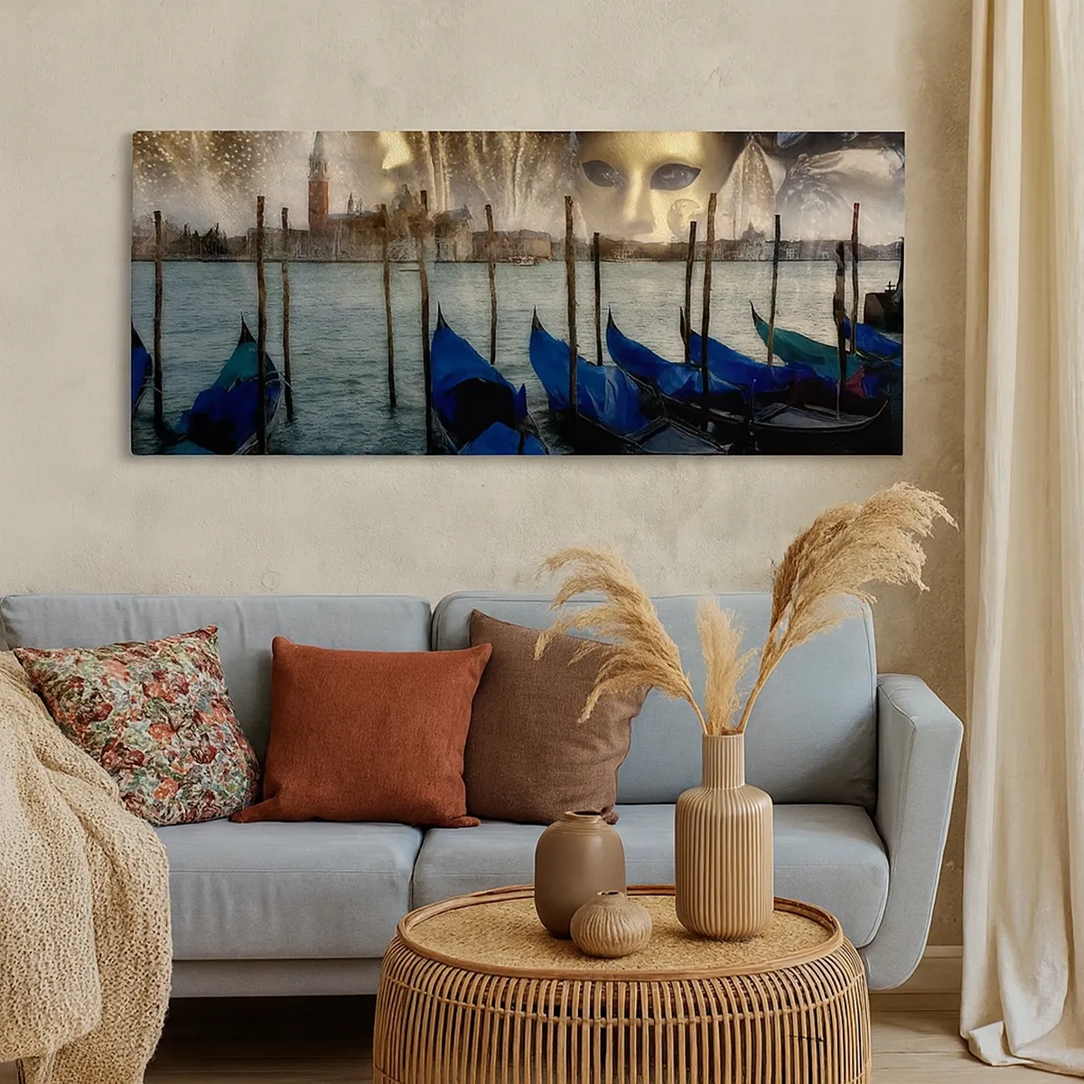 Schilderen op canvas - Het is tijd om het carnaval te beginnen - 30x30 cm