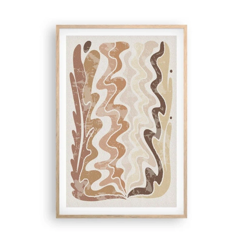 Een poster in een licht eiken lijst - Goede energie – goede emoties - 61x91 cm