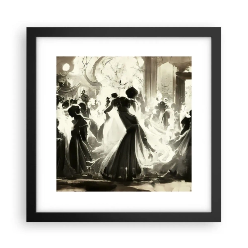 Poster in een zwarte lijst - De grote maskerade - 30x30 cm