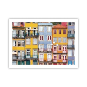 Poster - De kleuren van de oude stad - 70x50 cm