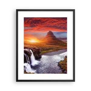 Poster in een zwarte lijst - Een zicht op Midden-aarde - 40x50 cm