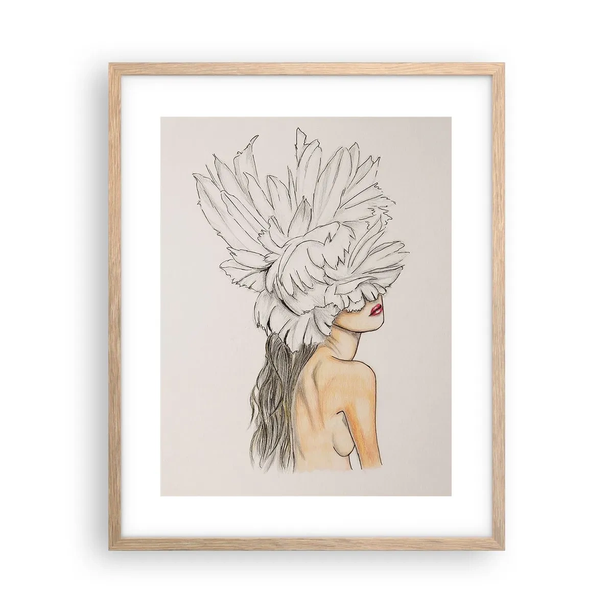 Een poster in een licht eiken lijst - gekroonde schoonheid - 40x50 cm