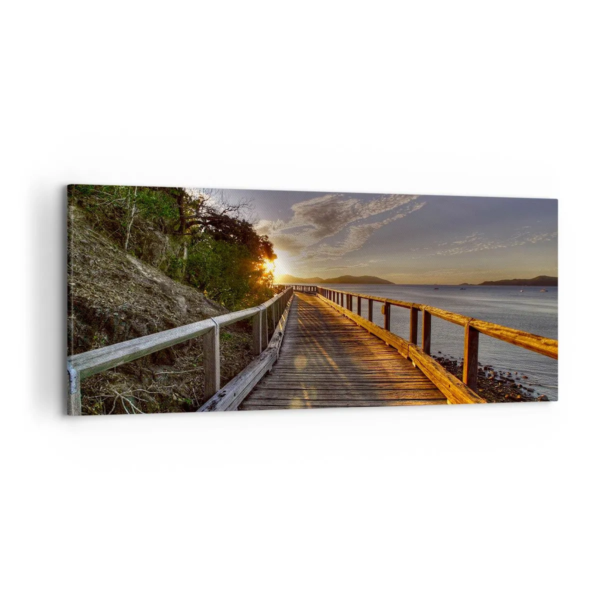 Schilderen op canvas - Ga, blijf naar de zon gaan - 120x50 cm