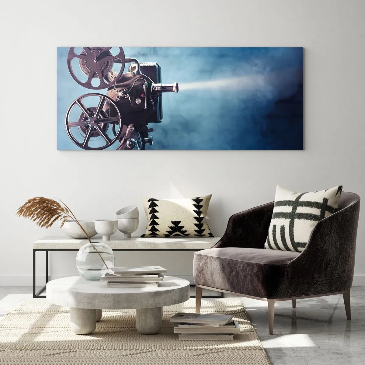 Schilderen op glas - In de oude bioscoop - 140x50 cm