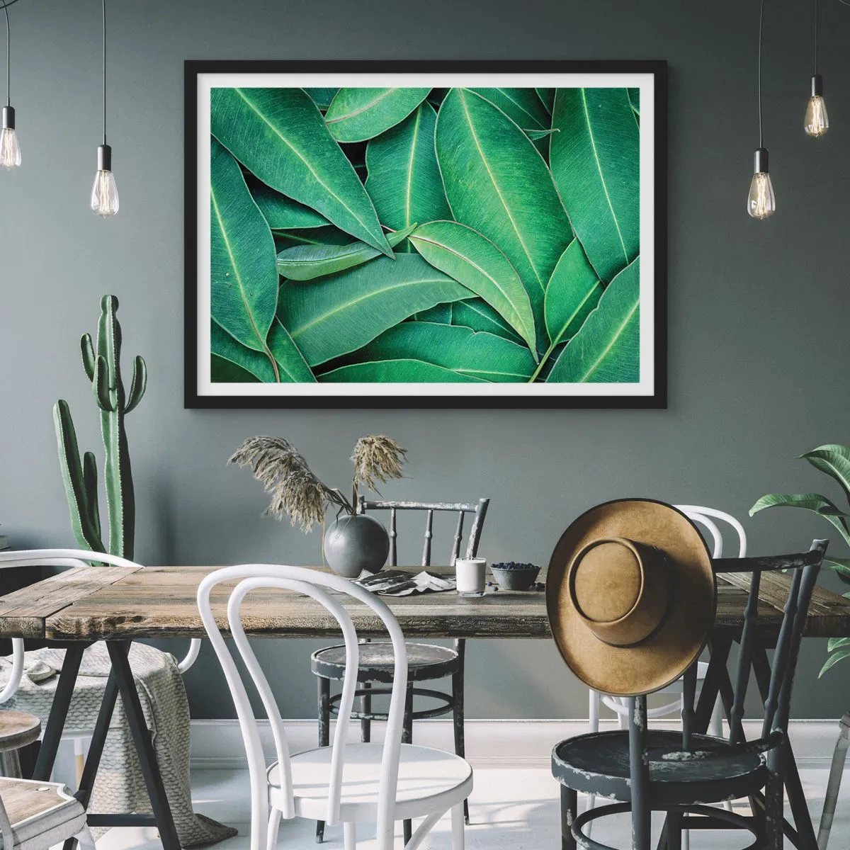Poster in een zwarte lijst - Sappig en fris - 70x50 cm
