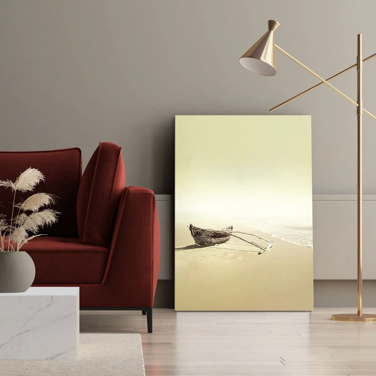 Schilderen op canvas - Geheugen van de Stille Zuidzee - 55x100 cm