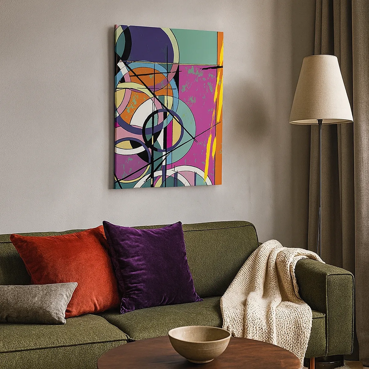 Schilderen op canvas - Wiel voor wiel - 50x70 cm