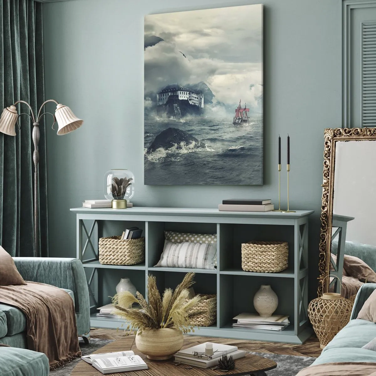 Schilderen op canvas - In magische wateren - 70x100 cm