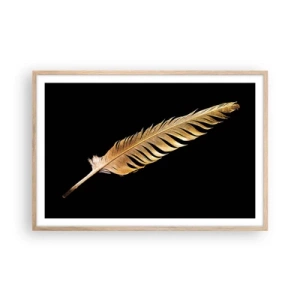 Een poster in een licht eiken lijst - HHij heeft een ongewoon talent voor schrijven… - 91x61 cm