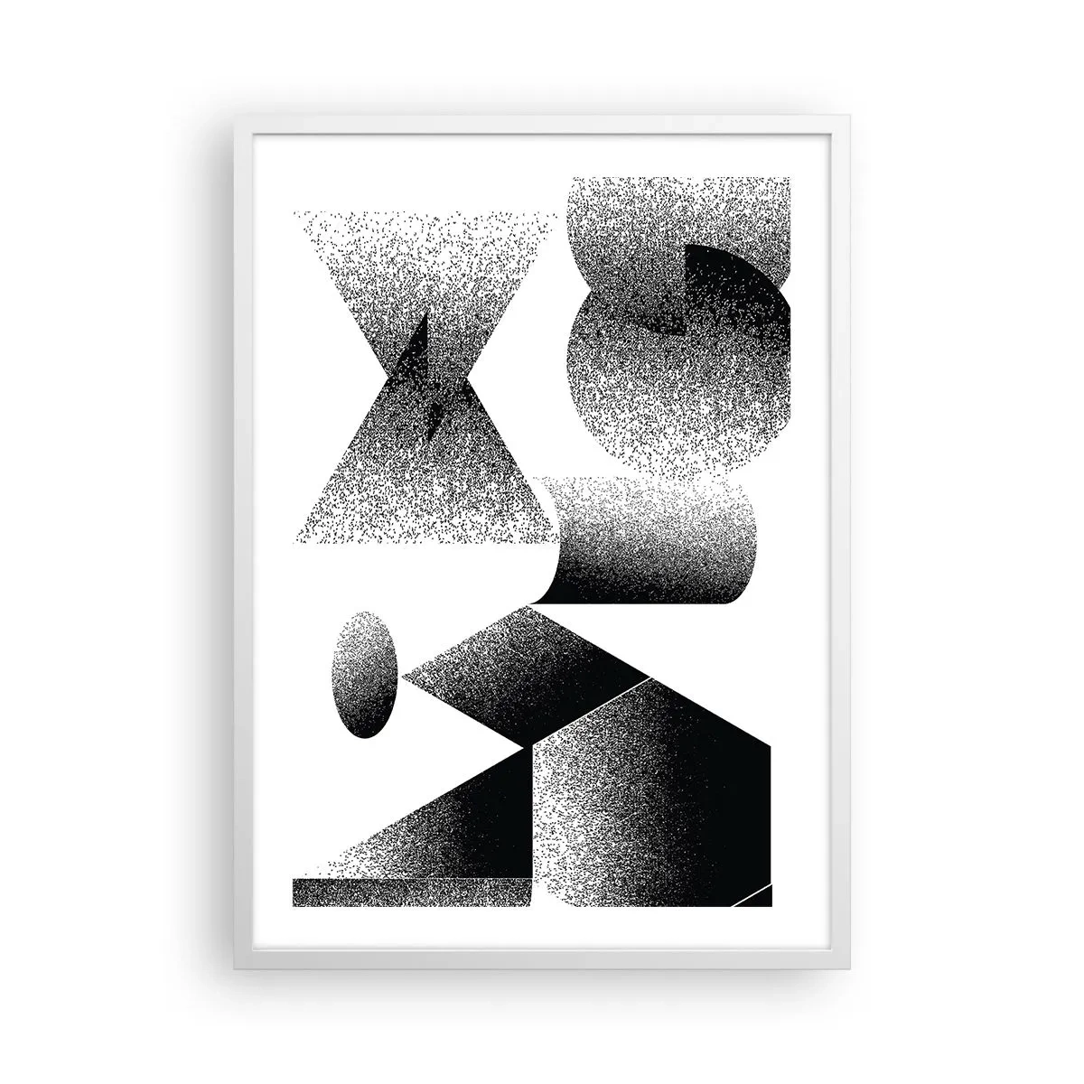 Poster in een witte lijst - Hoeken en ovalen - 50x70 cm