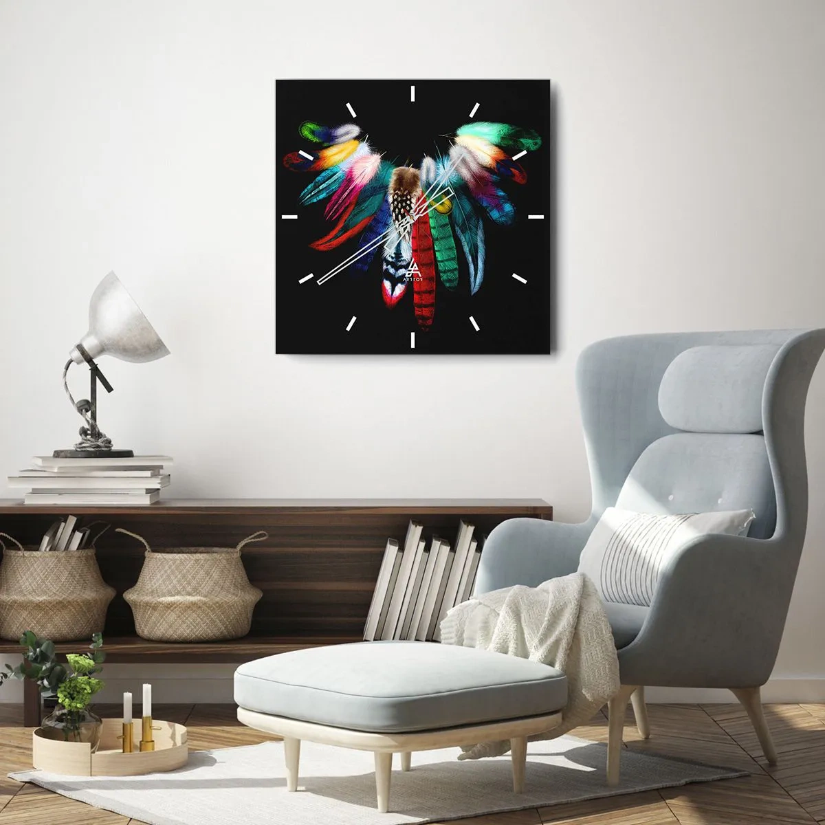 Wandklok - Klok - Indiase ketting - 40x40 cm