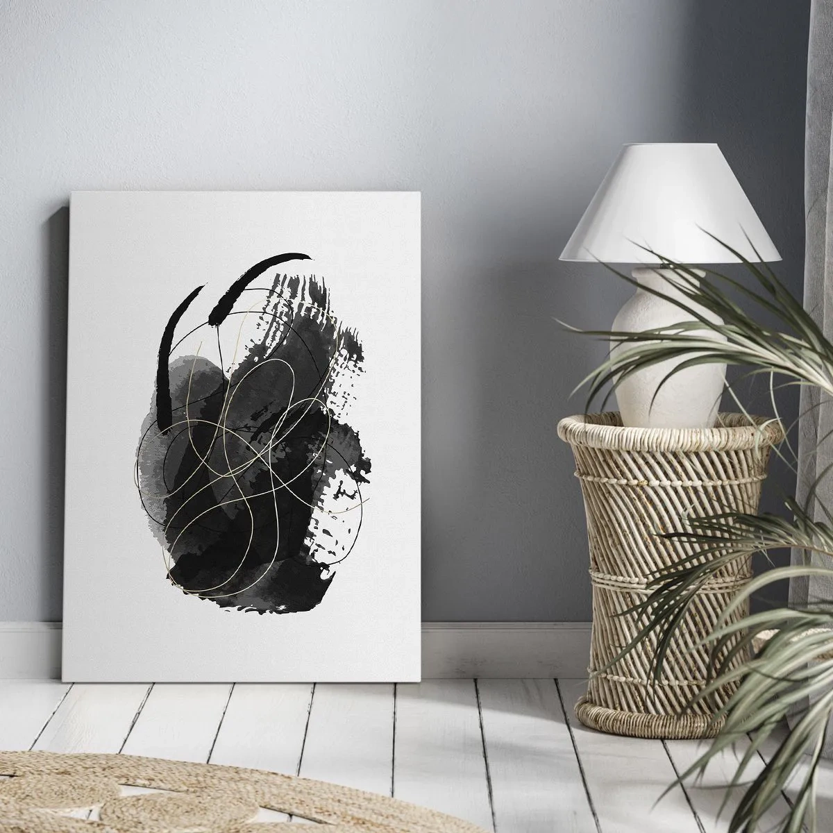 Schilderen op canvas - Gemaakt uit zwart - 50x70 cm