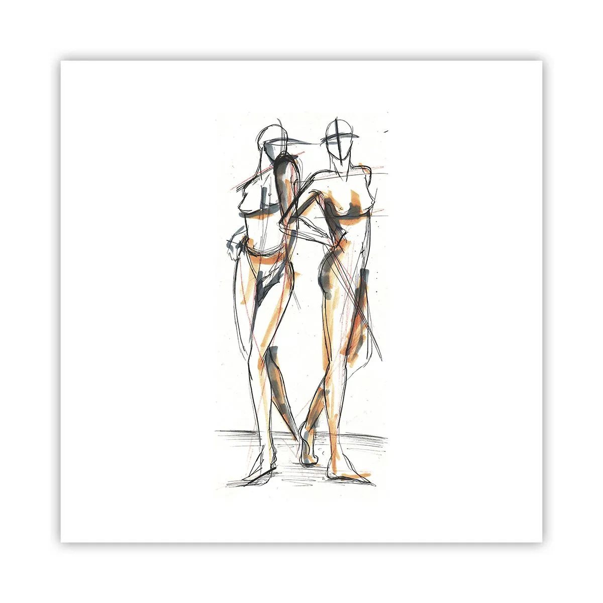 Poster - Een studie van genade - 60x60 cm