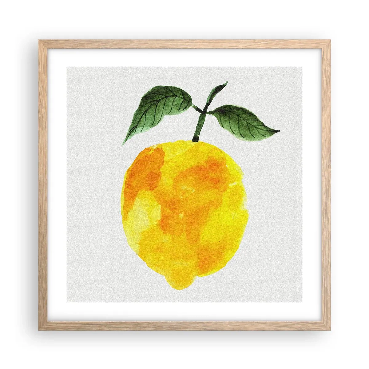 Een poster in een licht eiken lijst - Hoe proef je de zon? - 50x50 cm