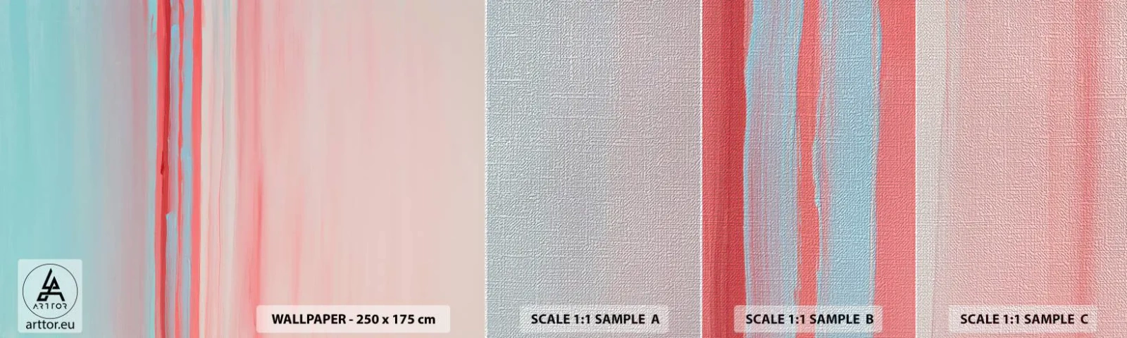 Fotobehang Monster Premium Canvas - Abstractie bij dageraad - Pastel, Minimalistisch, Deel - 100x30 cm