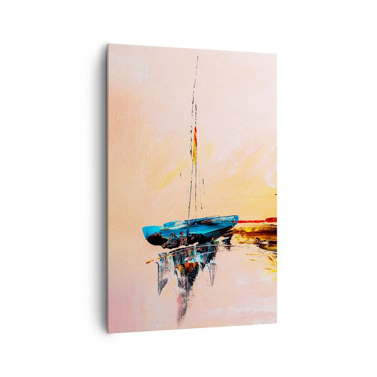 Schilderen op canvas - Avond in de jachthaven - 80x120 cm