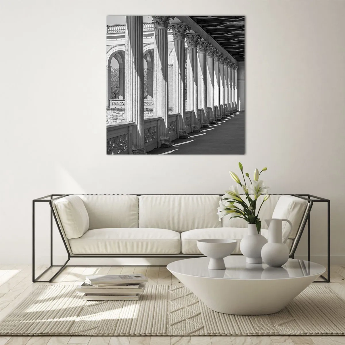 Schilderen op glas - Zonnige arcade - 40x40 cm