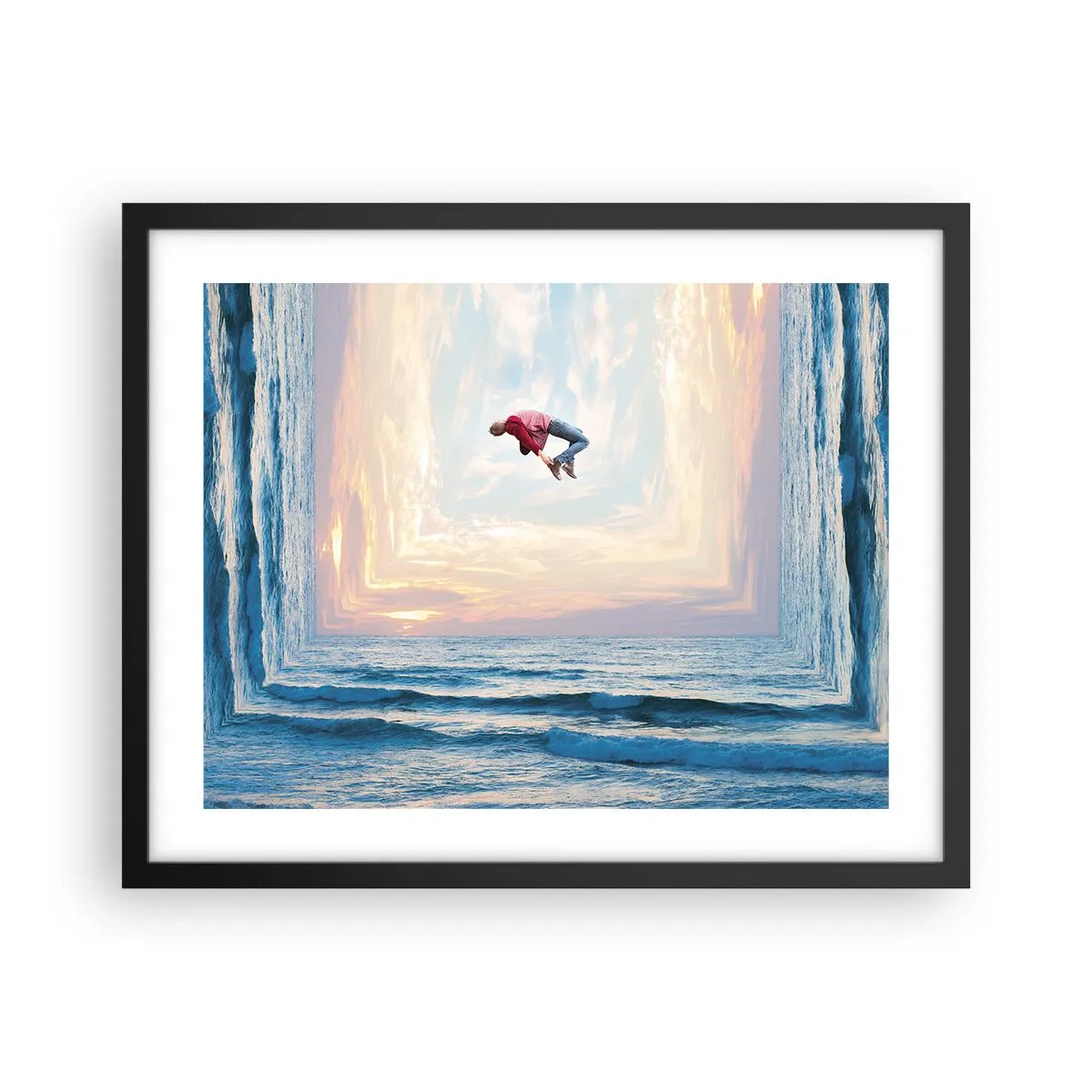 Poster in een zwarte lijst - Naar een andere dimensie - 50x40 cm