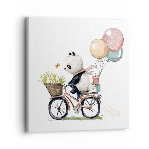 Schilderen op canvas - Vrolijke dag - 30x30 cm