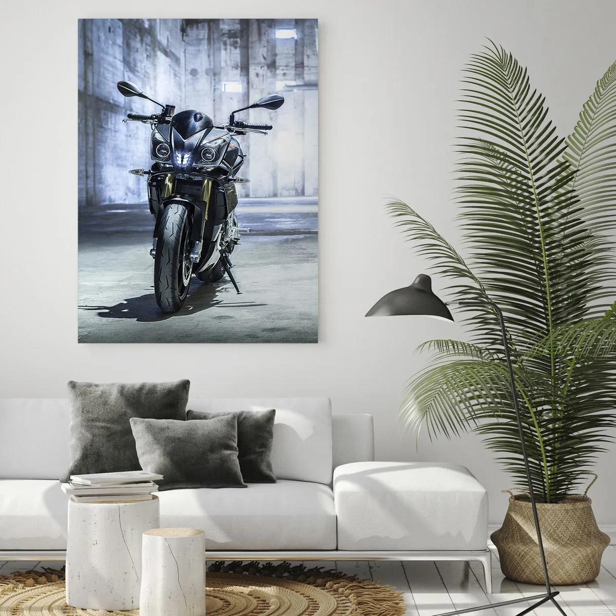 Schilderen op glas - Voordat de motor brult - 50x70 cm