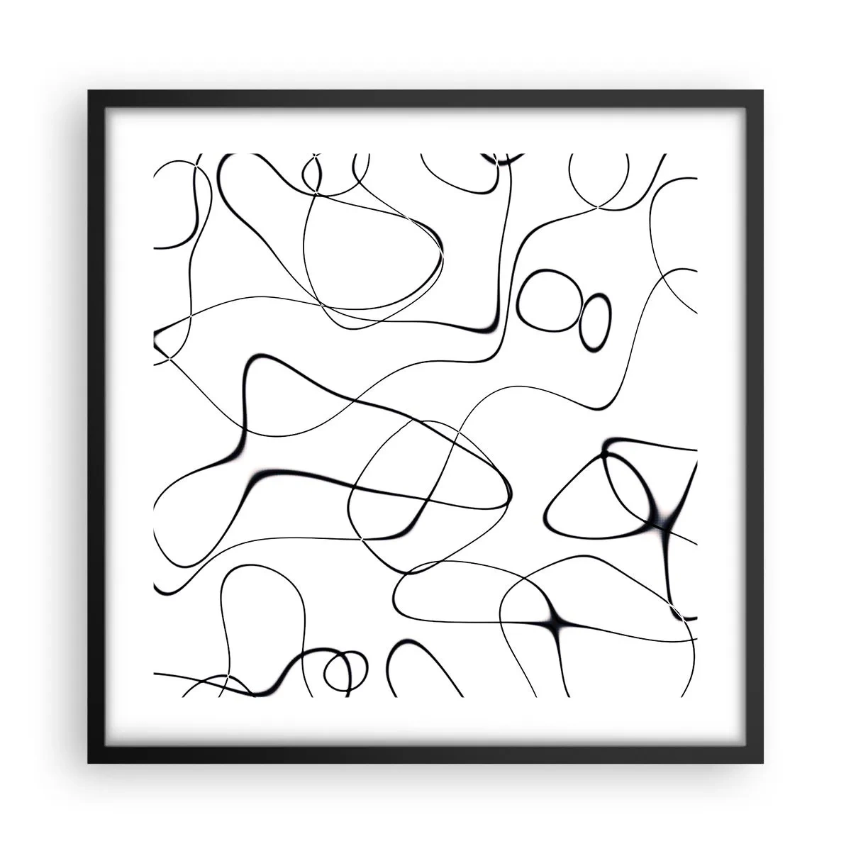 Poster in een zwarte lijst - Levenspaden, wisselvalligheden - 50x50 cm