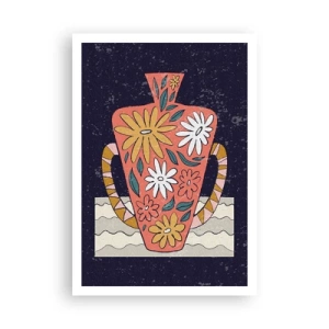 Poster - Beschilderde kruik - 70x100 cm