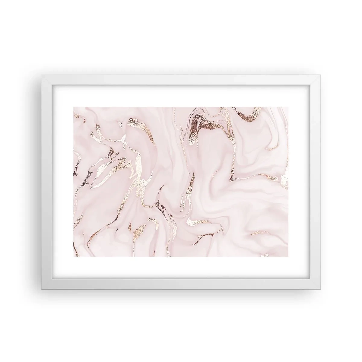 Poster in een witte lijst - In een roze sjaal - 40x30 cm