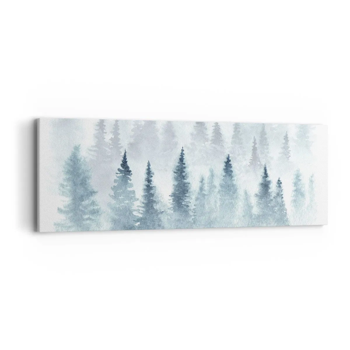 Schilderen op canvas - Gehuld in mist - 90x30 cm