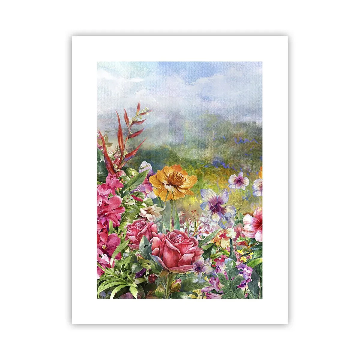 Poster - Een tuin die gek is geworden - 30x40 cm
