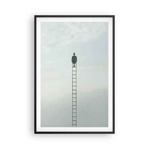 Poster in een zwarte lijst - Stap verder op! - 61x91 cm