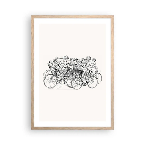 Een poster in een licht eiken lijst - Samen als team - 50x70 cm