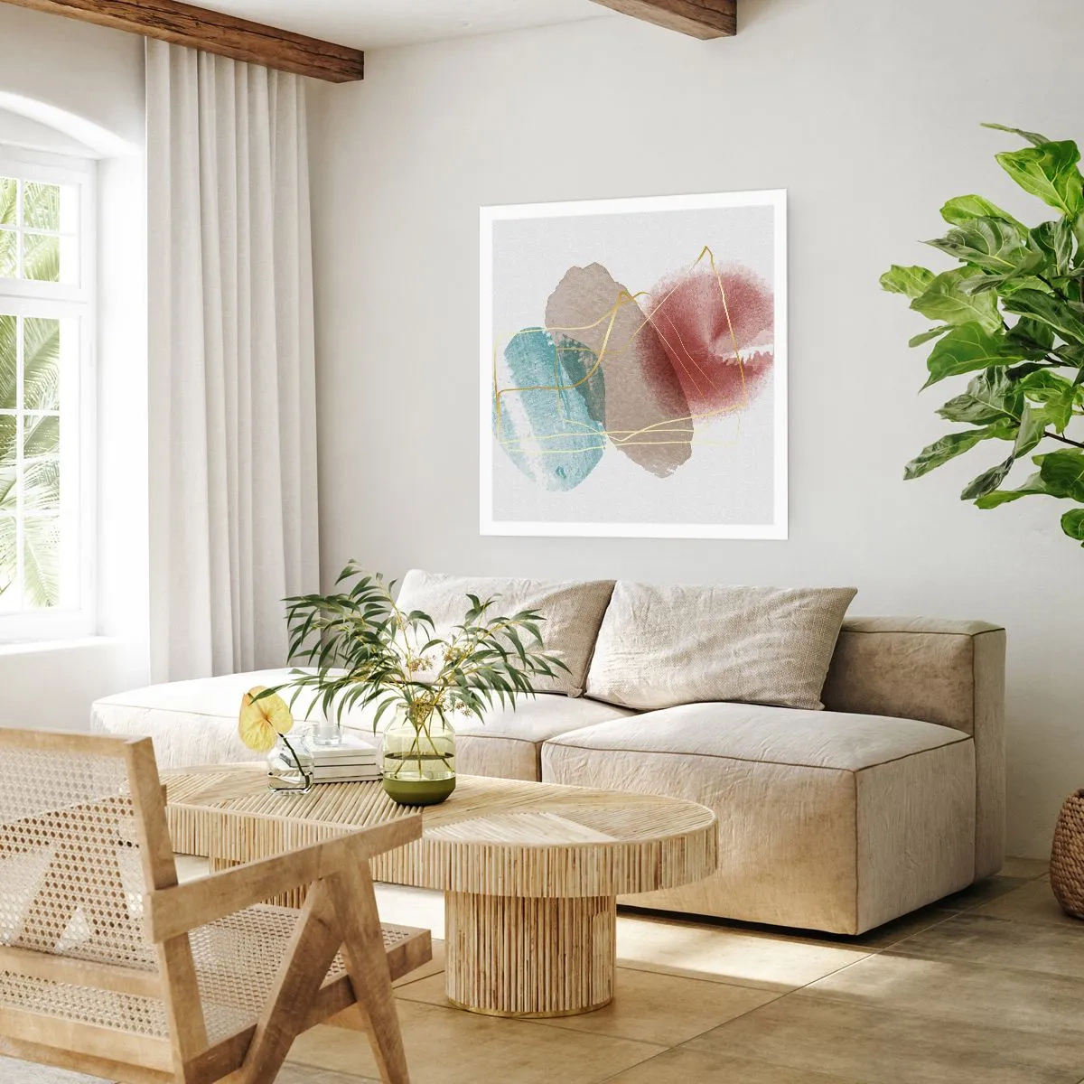 Poster - Koralen van de ruimte - 60x60 cm