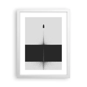 Poster in een witte lijst - Rechtstreeks naar het doel - 30x40 cm
