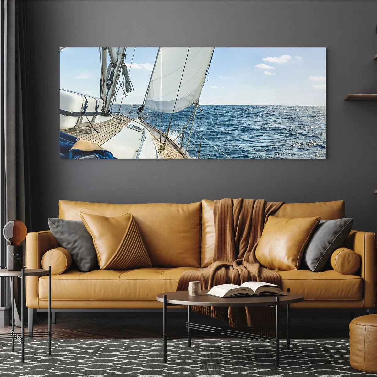 Schilderen op glas - Ahoi, avontuur - 100x40 cm