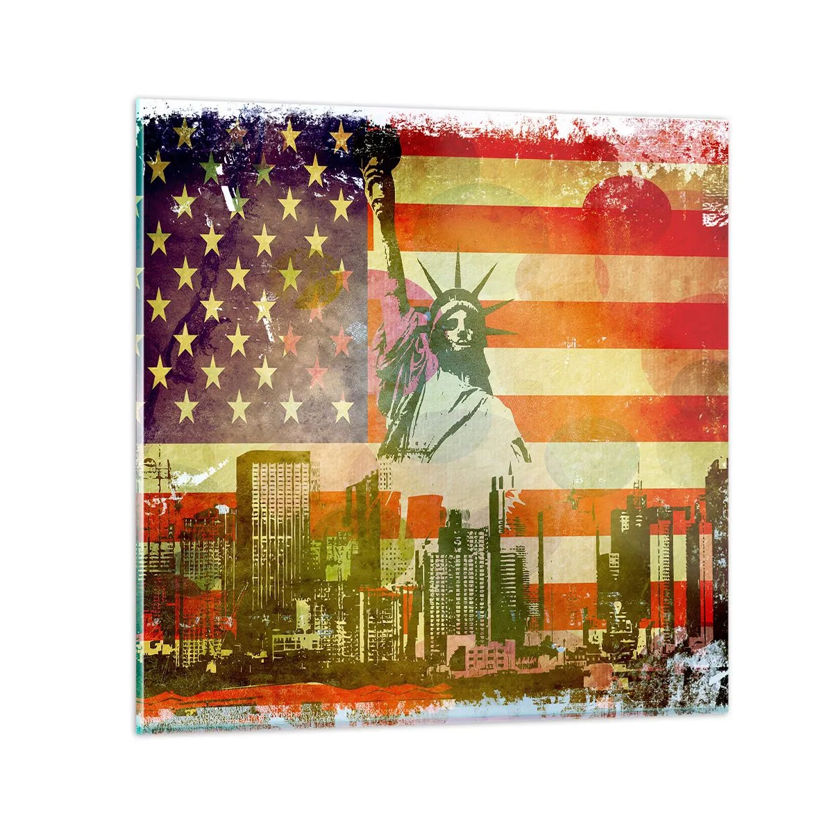 Schilderen op glas - Viva America! - 30x30 cm