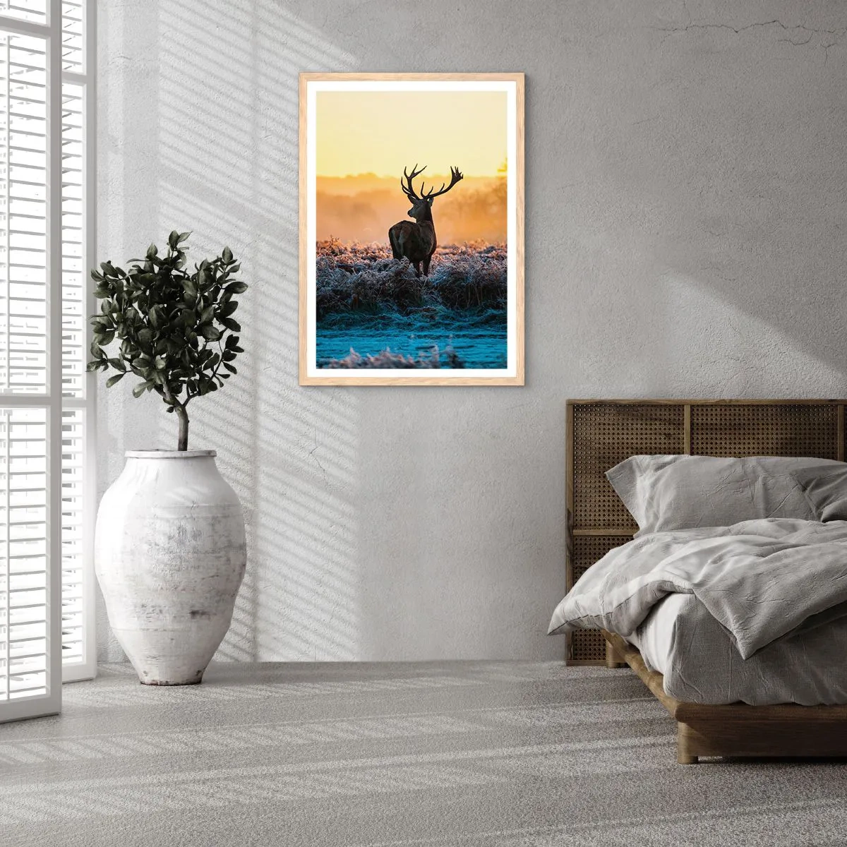 Een poster in een licht eiken lijst - Gekroond op zijn landgoed - 50x70 cm