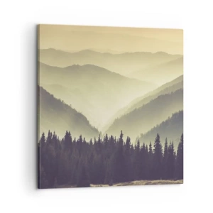 Schilderen op canvas - Achter de zeven bergen... - 60x60 cm