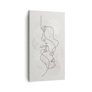Schilderen op canvas - Verstrikt in een omhelzing - 45x80 cm