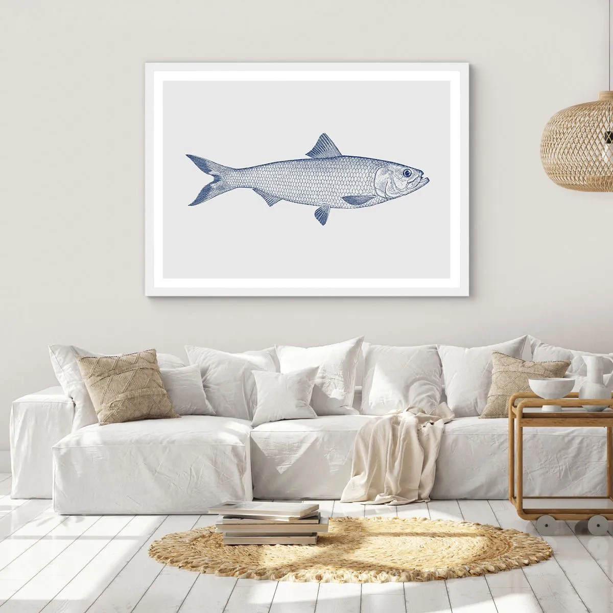 Poster in een witte lijst - Groeten uit de noordelijke zeeën - 50x40 cm