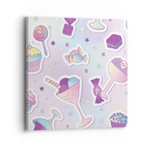 Schilderen op canvas - Dat het elke dag een verjaardag zou zijn - 30x30 cm