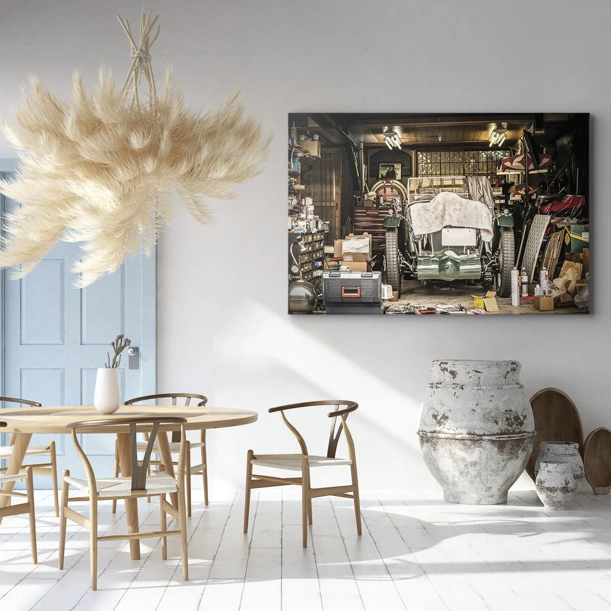 Schilderen op canvas - Terug naar het verleden - 100x70 cm