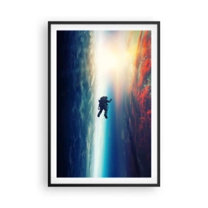 Poster in een zwarte lijst - Ga het universum tegemoet - 61x91 cm