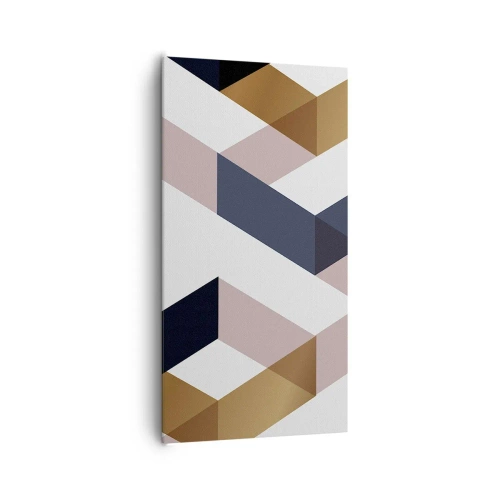 Schilderen op canvas - Vlakken en hoeken - 65x120 cm