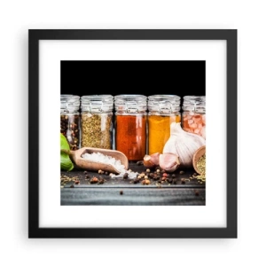 Poster in een zwarte lijst - Zodat het leven smaak heeft - 30x30 cm