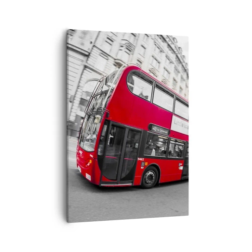 Schilderen op canvas - Londen traditioneel - by bus - 50x70 cm