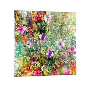 Schilderen op glas - In bloemen voor verderf - 30x30 cm