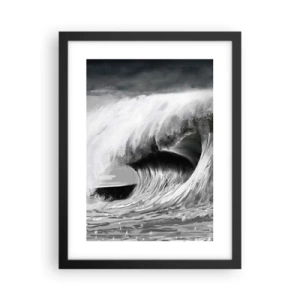 Poster in een zwarte lijst - De woede van de oceaan - 30x40 cm