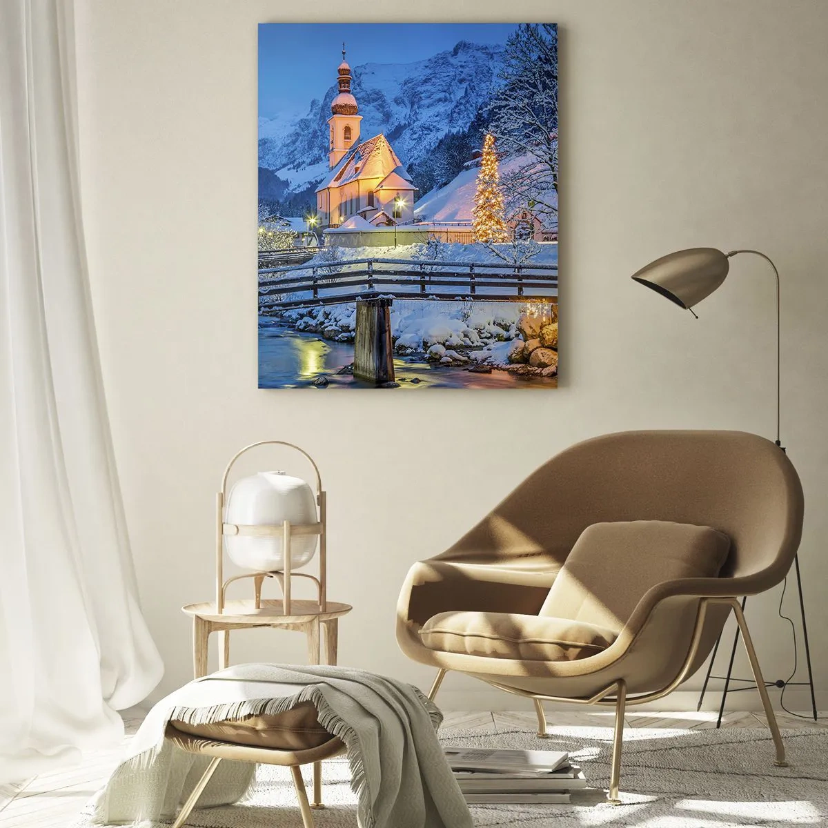 Schilderen op glas - Kerstgeest - 80x120 cm