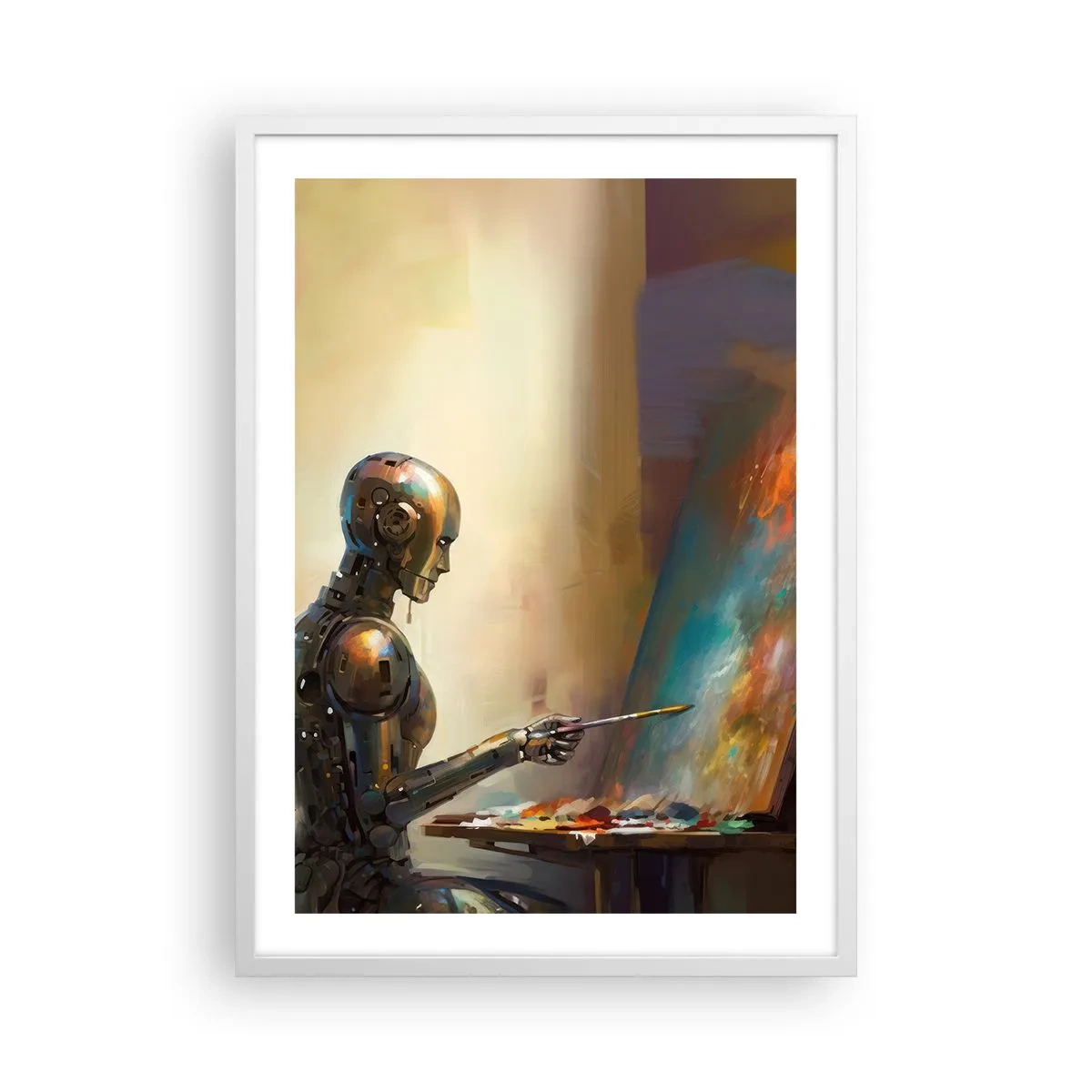 Poster in een witte lijst - De kunst van de toekomst - 50x70 cm