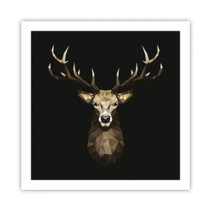 Poster - Kubistische herten - 60x60 cm